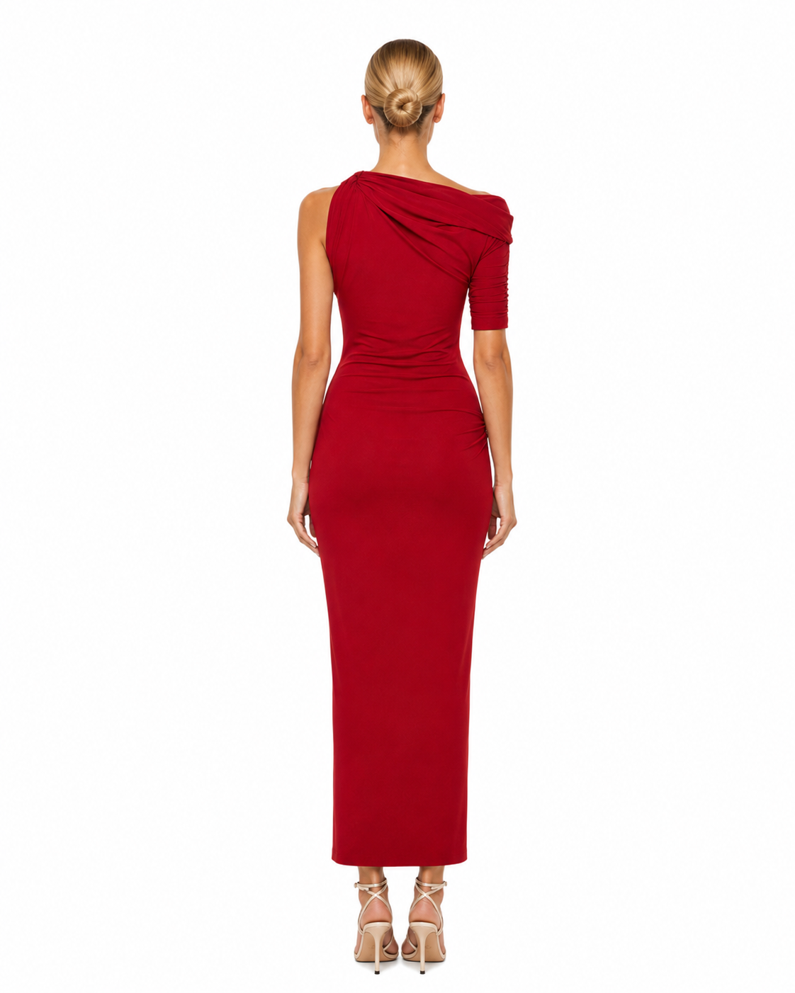 Jacquemus Draped Red Dress