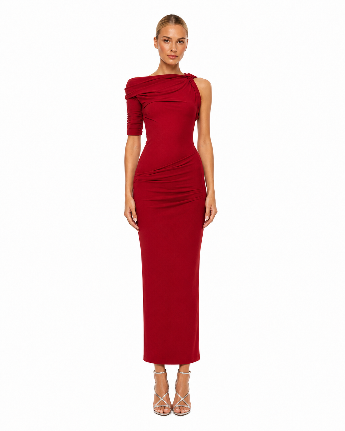 Jacquemus Draped Red Dress